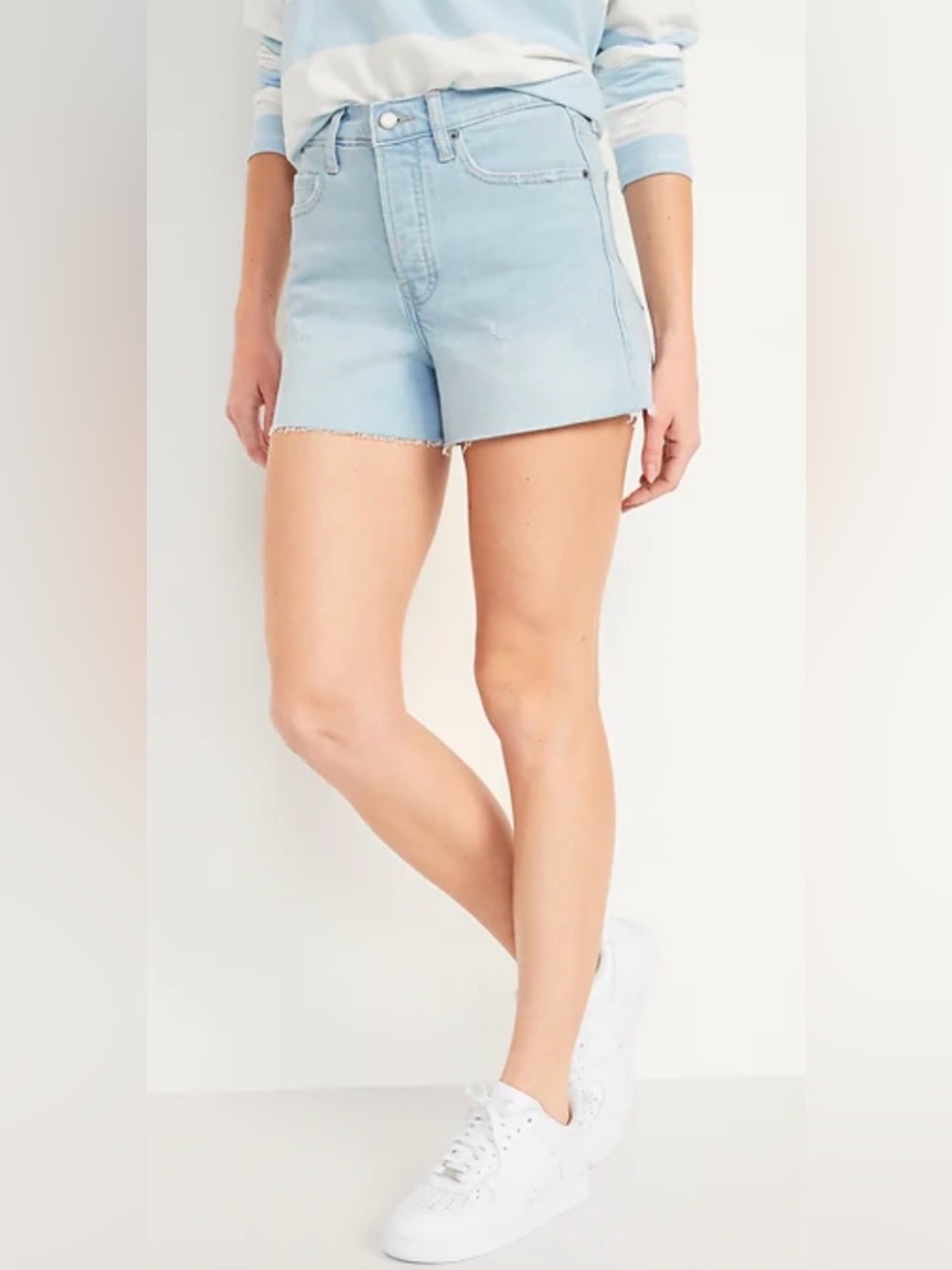Old Navy Light Blue Denim Women’s High-Rise Shorts Size 6 NWT